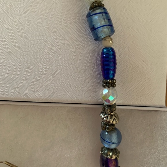 Handcrafted  beaded variable length   lariat necklace. - Picture 7 of 7